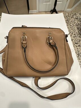 Classic Tan Women's Satchel Bag with Shoulder Strap